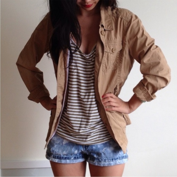 J.Crew Classic Twill Chino Belted Field Jacket EUC - Picture 2 of 8